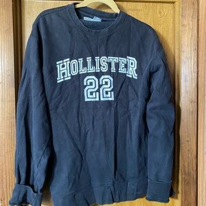 Hollister Black Crewneck Sweater with Logo